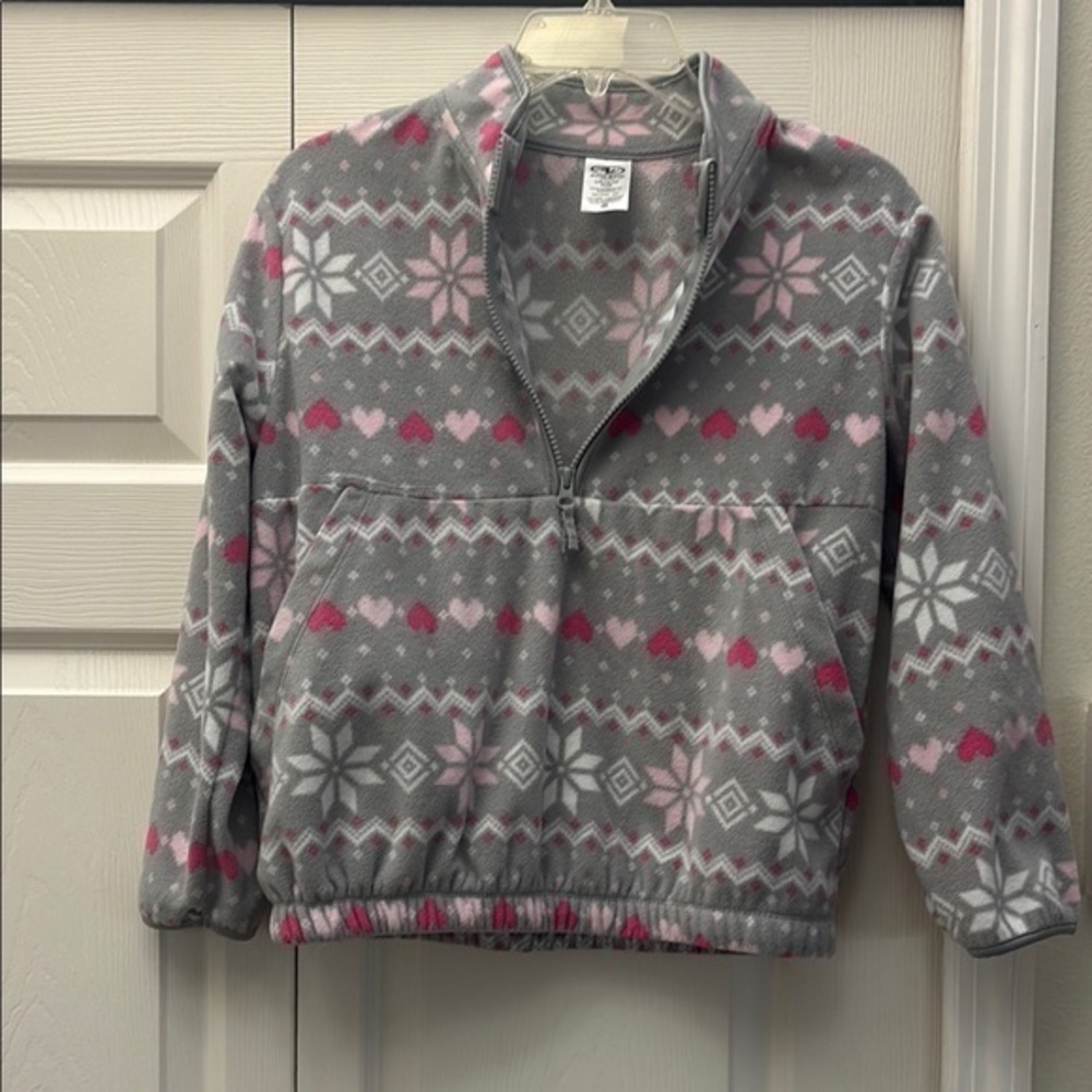 โค๏ธ3 for $15!โค๏ธ Athletic Works Girls Printed Microfleece Half-Zip Pullover